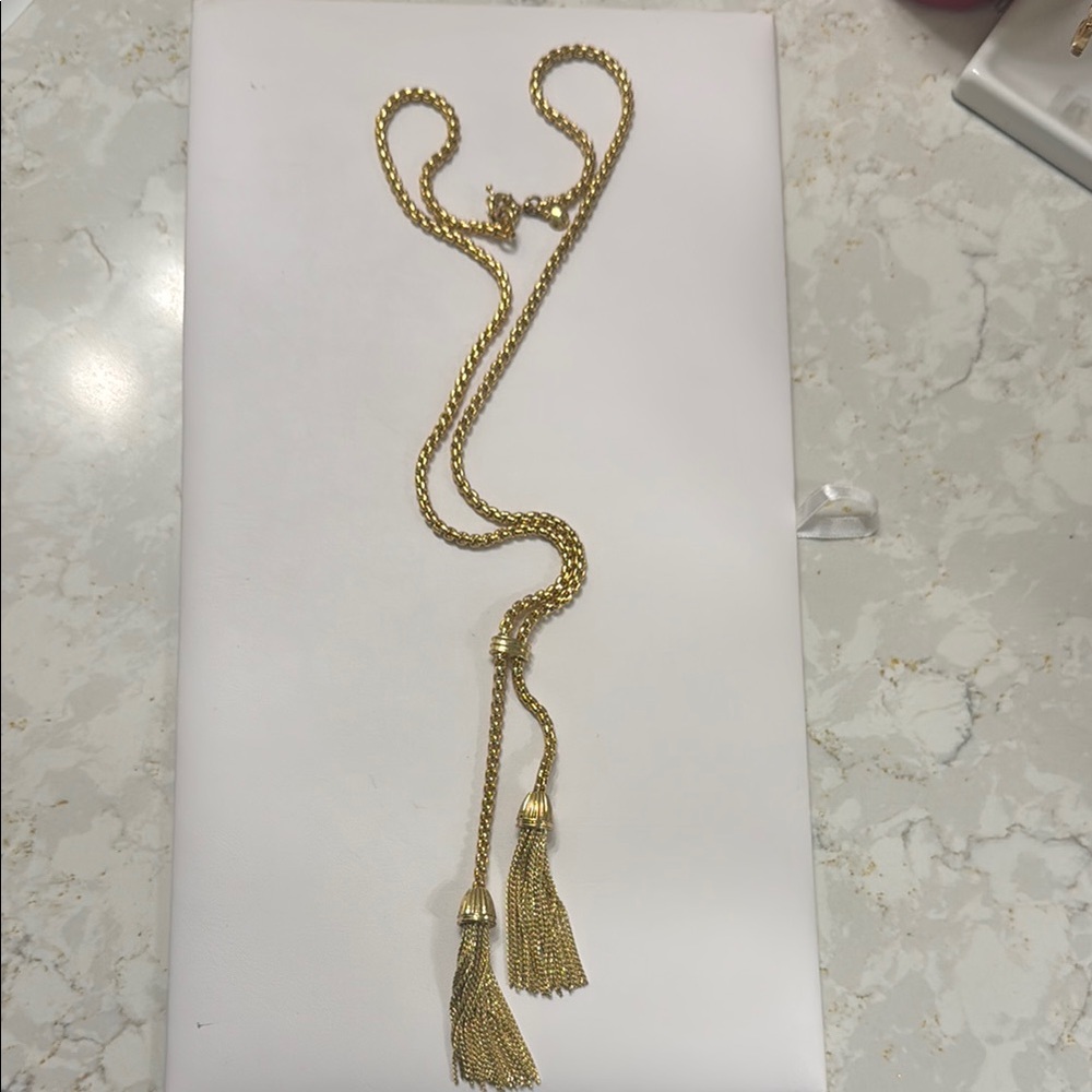 J. Crew Gold Tassel Necklace - Picture 7 of 7